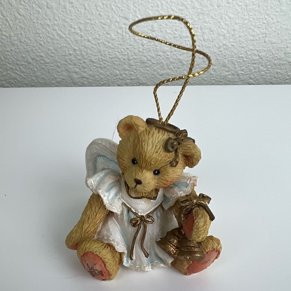 Enesco Cherished Teddies with bells  Ornament 2 “